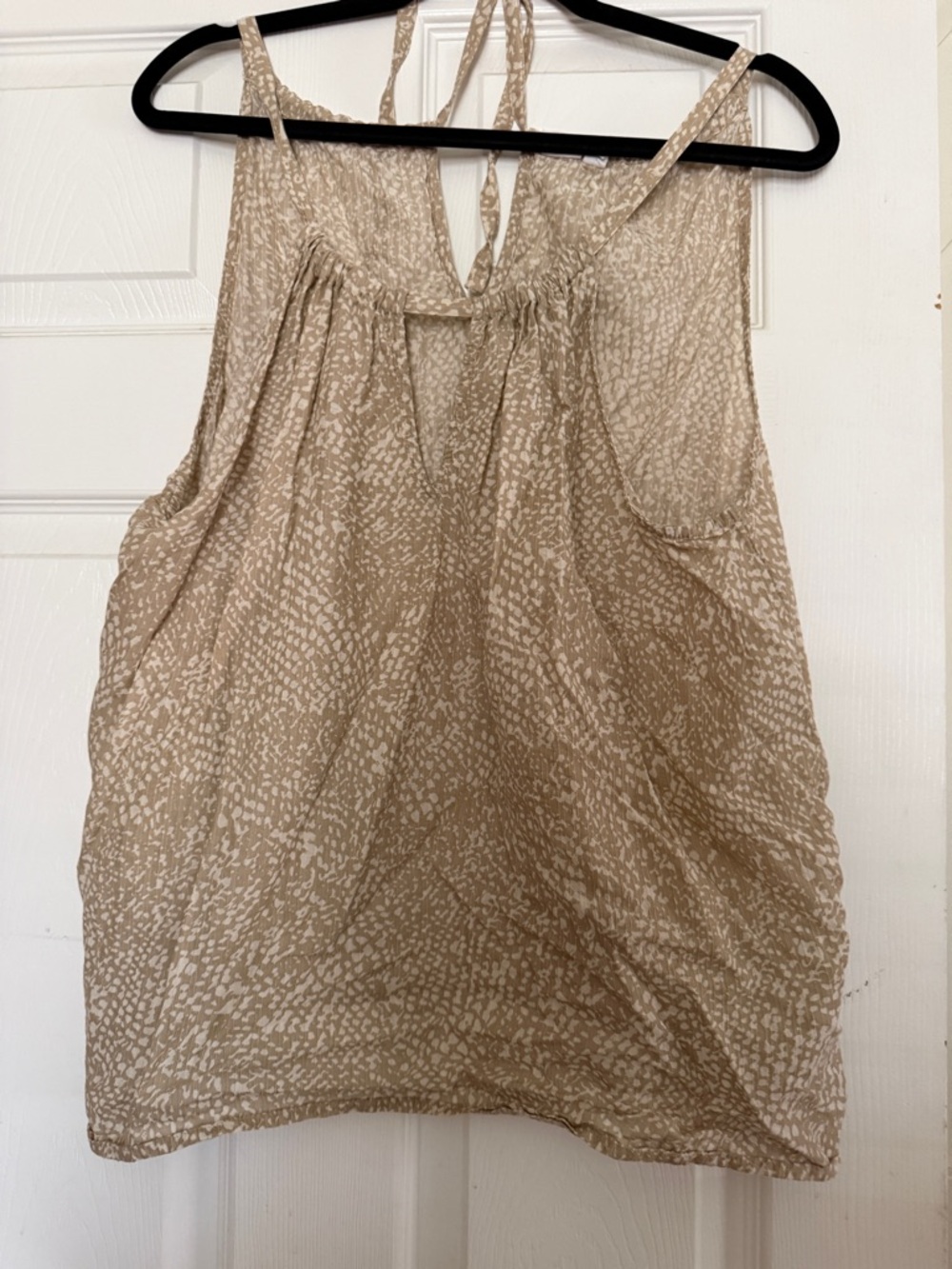 GAP Beige Printed Sleeveless Blouse